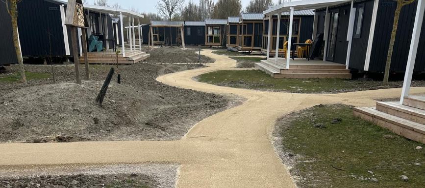 Wandelpaden aangelegd met Nobre Cál