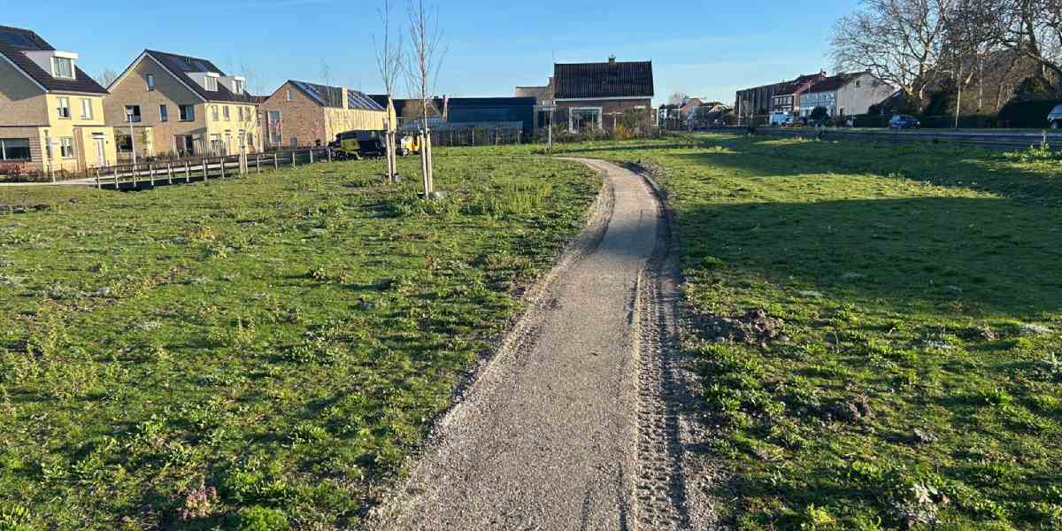 schelpenpad als fundering bij ecopad